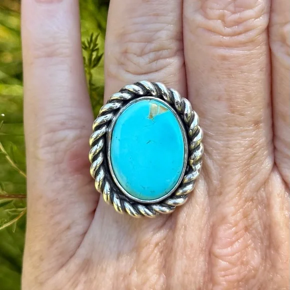 NEW Handmade Royston Turquoise Sterling Silver Ring LESS ON IG ANGELSDRAWERS - Picture 3 of 5